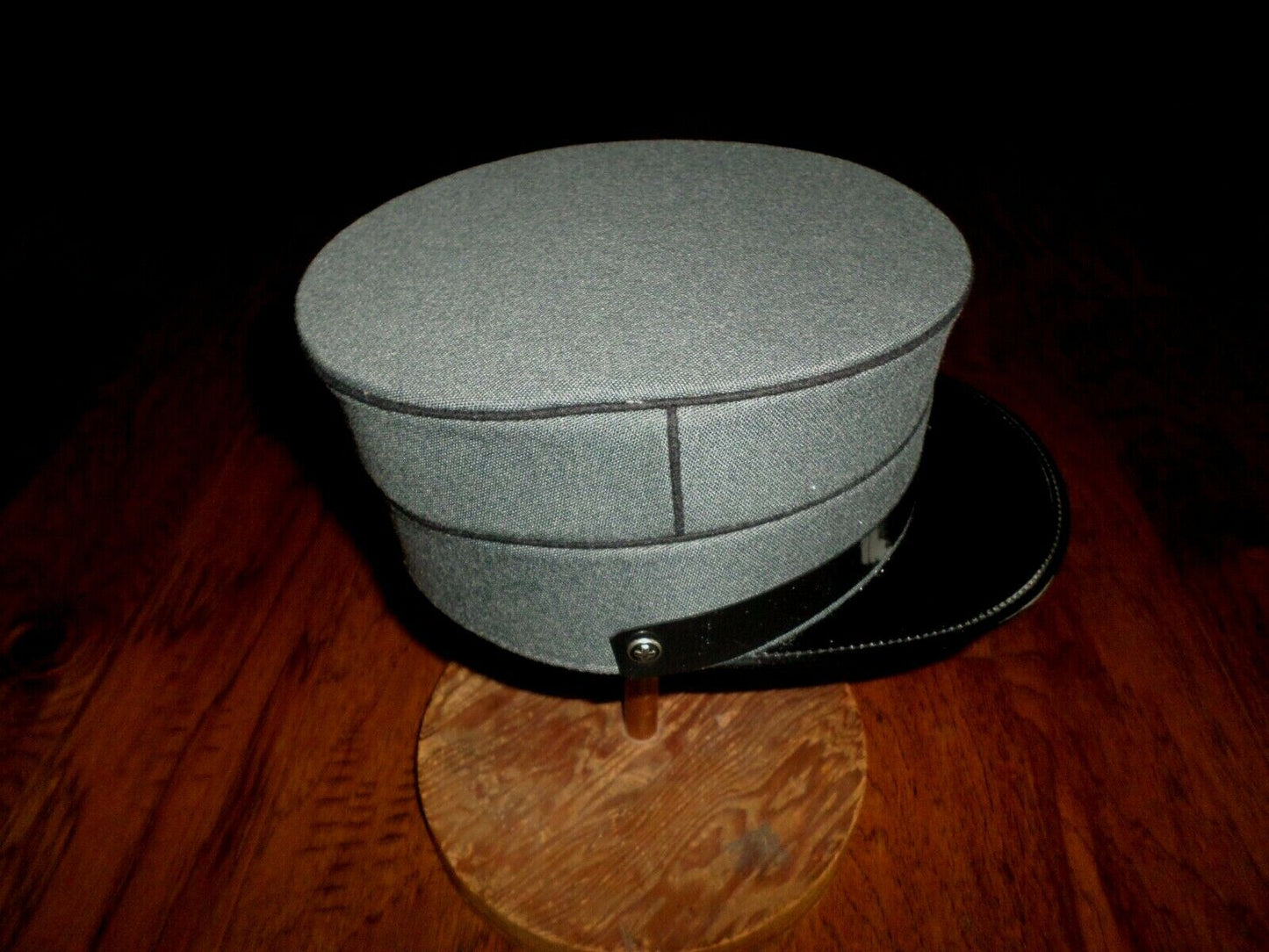 NEW GENUINE VINTAGE SWISS MILITARY KEPI HAT 1989 VINTAGE GRAY & BLACK