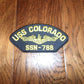 U.S NAVY USS COLORADO SSN-788 SUBMARINE HAT PATCH U.S.A MADE