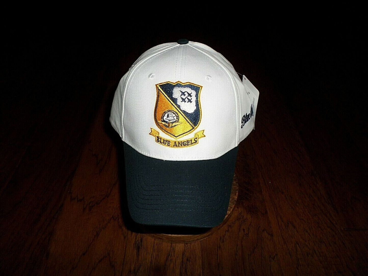 U.S NAVY BLUE ANGELS HAT BALL CAP NAVY PILOT WHITE BLUE VISOR