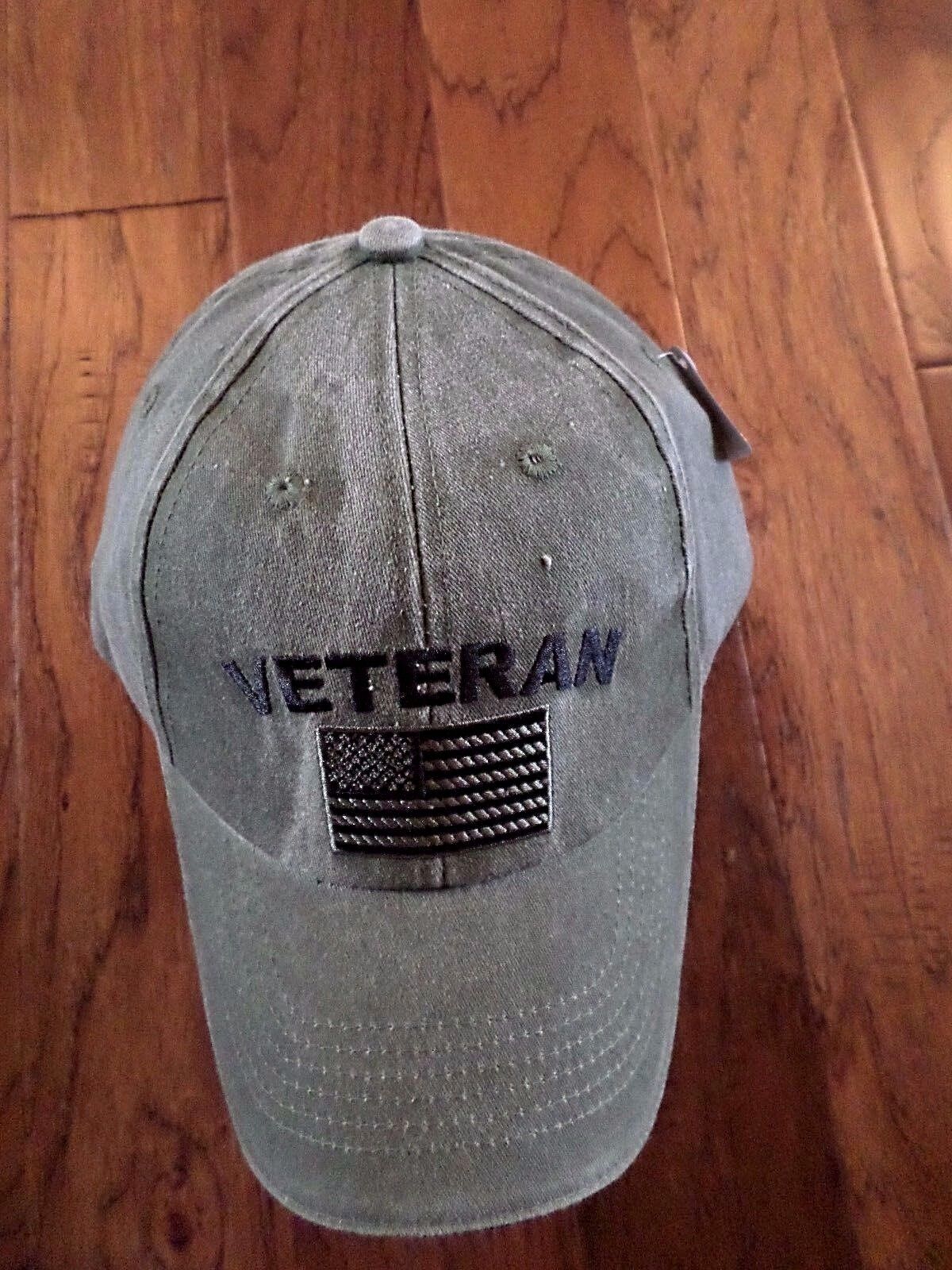 U.S MILITARY VETERAN HAT U.S AMERICAN FLAG EMBROIDERED BALL CAP STONEWASHED