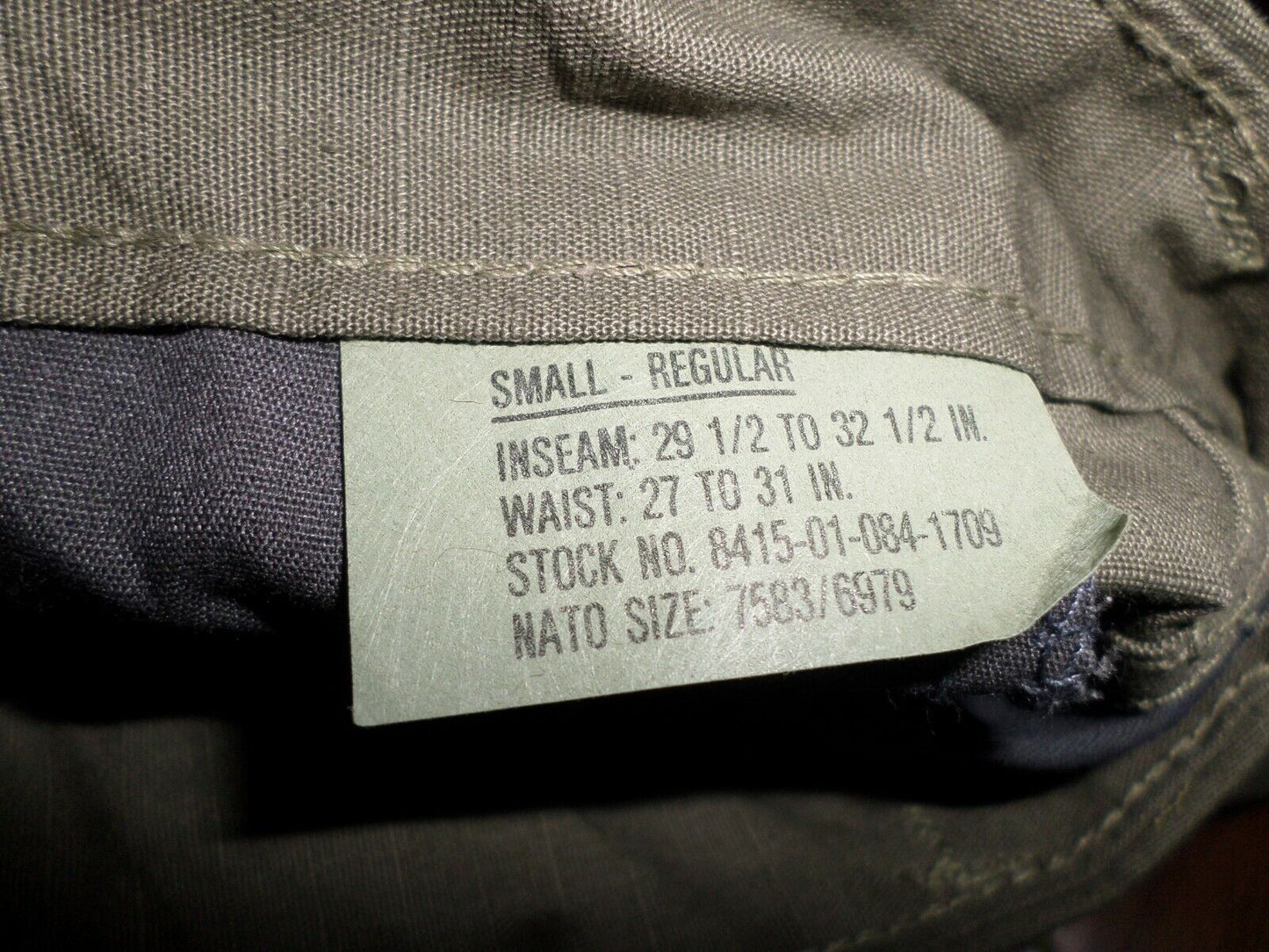 MILITARY STYLE OD GREEN  BDU PANTS 6 POCKET FATIGUE TROUSERS U.S.A MADE