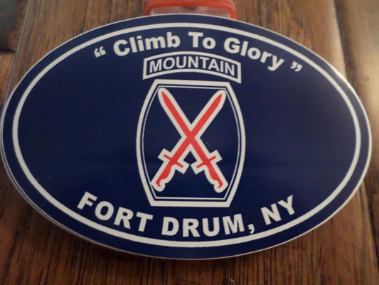 U.S MILITARY ARMY 10TH MOUNTAIN FORT DRUM NY WINDOW DECAL BUMPER STICKER