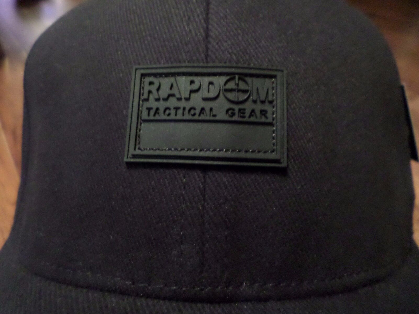 New Black Tactical RapDom Flex Baseball Hat Cap Rapdom logo on front