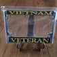 U.S MILITARY VIETNAM VETERAN METAL MOTORCYCLE LICENSE PLATE FRAME U.S.A MADE