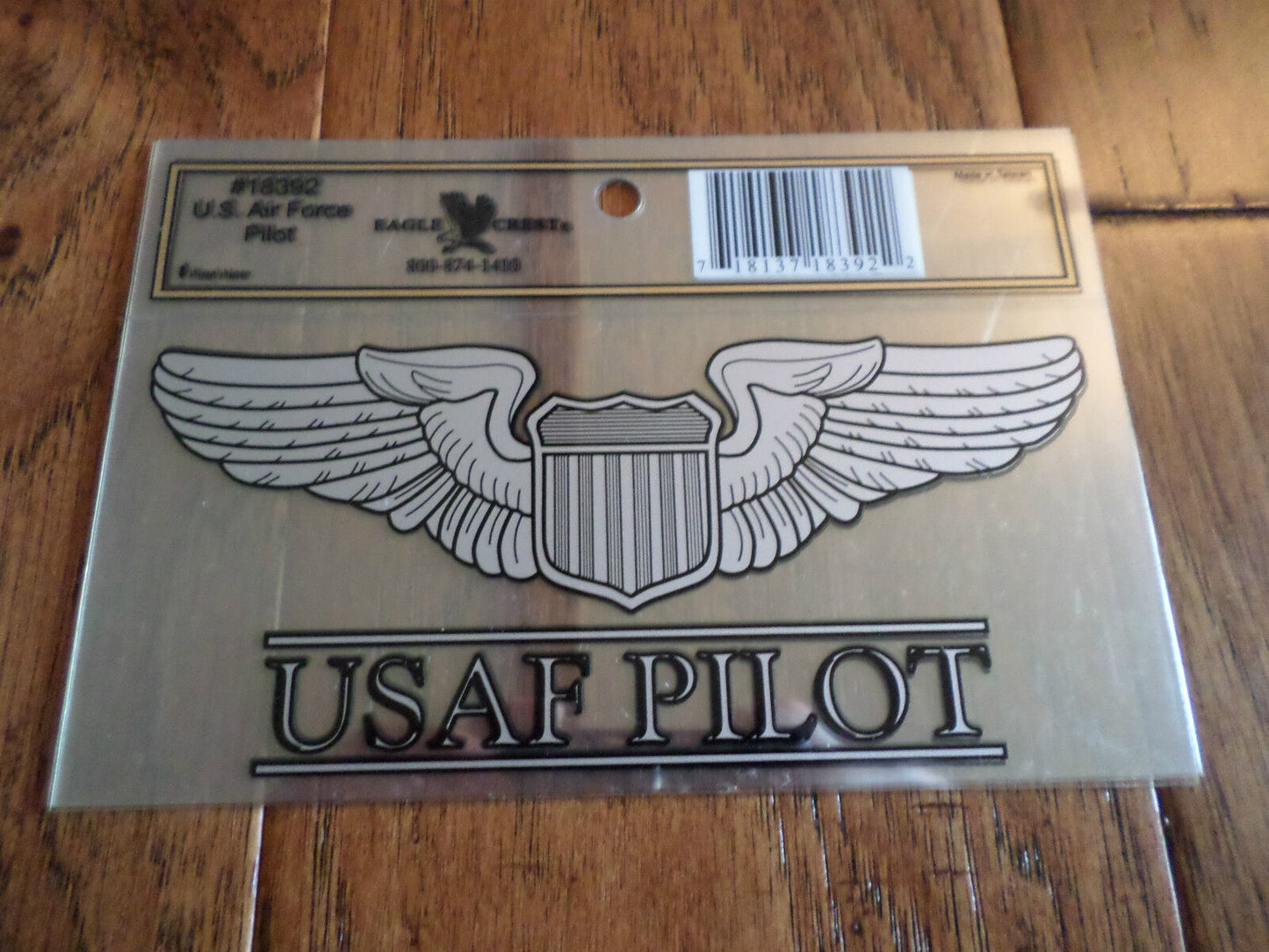 U.S MILITARY AIR FORCE PILOT WINGS WINDOW DECAL BUMPER STICKER.