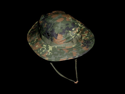 NEW GERMAN FLECKTARN CAMOUFLAGE PATTERN BOONIE HAT 100% RIP-STOP