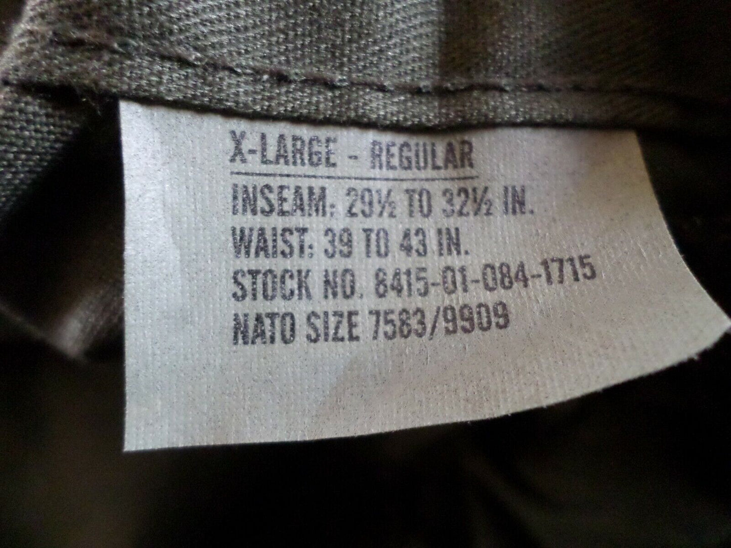 MILITARY STYLE OD GREEN  BDU PANTS 6 POCKET FATIGUE TROUSERS U.S.A MADE