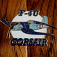 U.S MILITARY F-4U CORSAIR FIGHTER PLANE HAT PIN BADGE U.S AIR FORCE DOUBLE POST