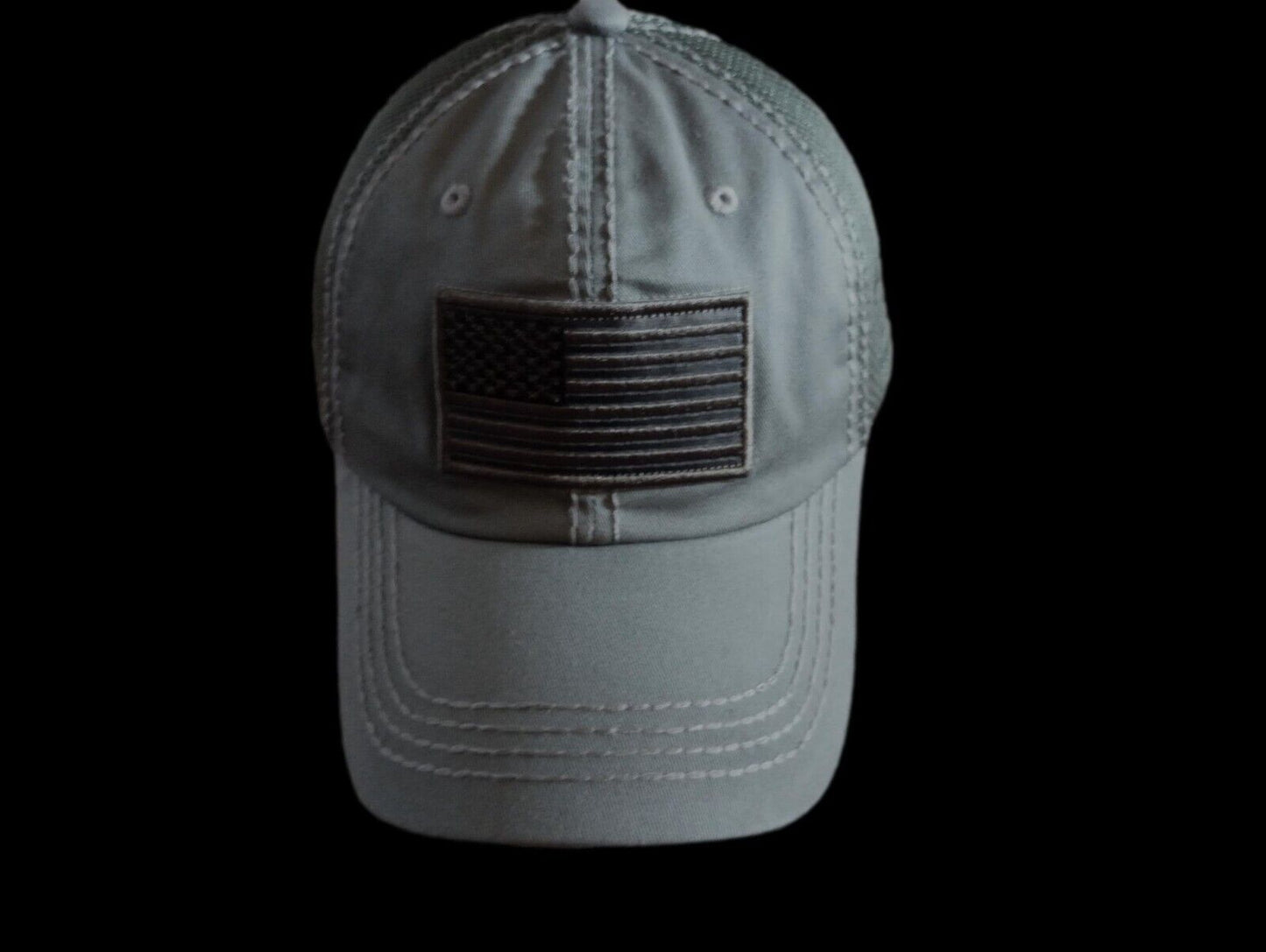 U.S American Flag Hat Cap Cotton Mesh Back OD Green Baseball Cap