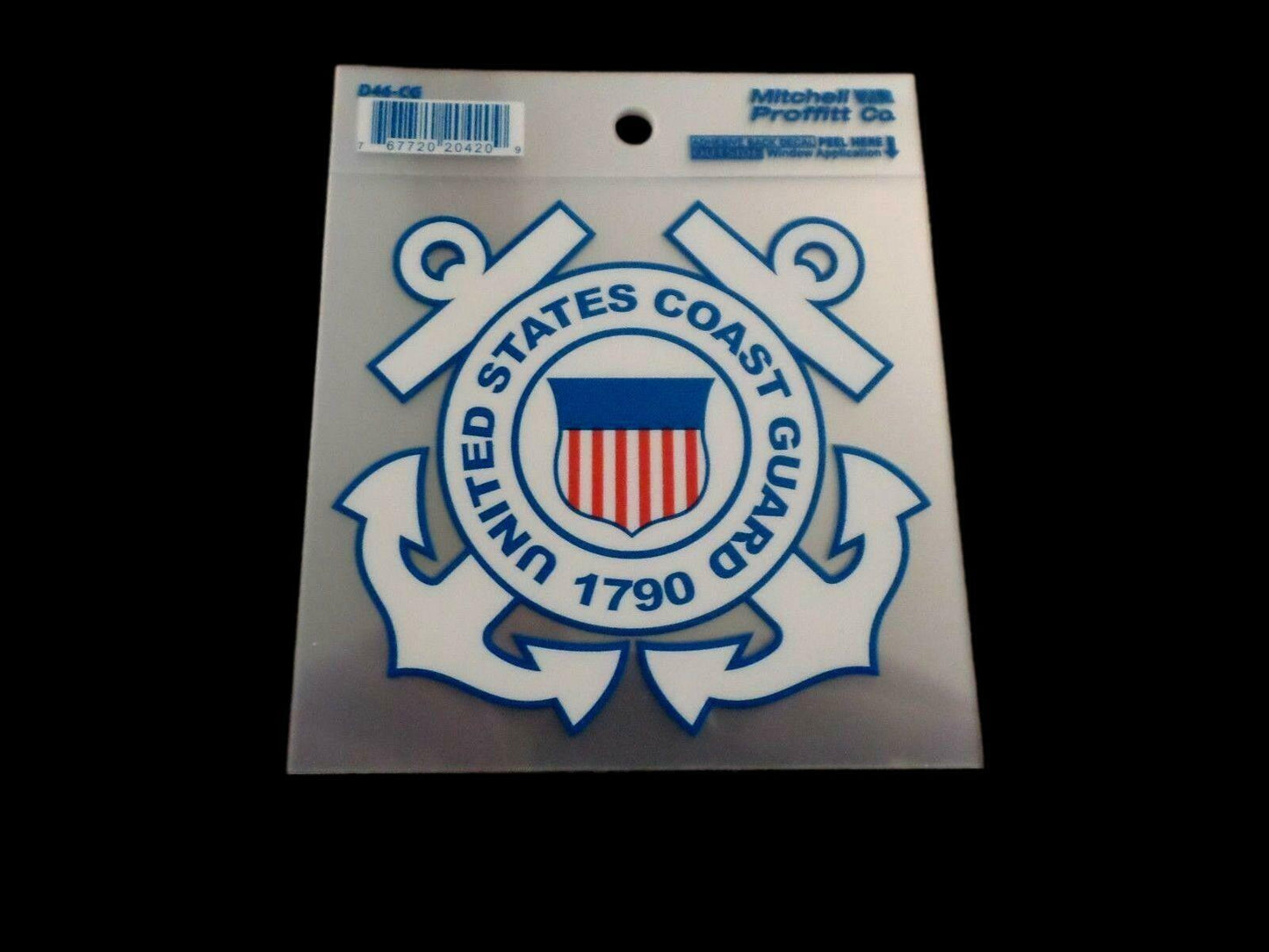 U.S COAST GUARD 1790 WINDOW DECAL STICKER 4.25" X 4" INCHES