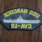 USS HANCOCK CVA-19 U.S NAVY CARRIER SHIP HAT PATCH U.S.A MADE HEAT TRANSFER