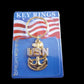 MILITARY NAVY METAL KEY CHAIN RING U.S NAVY CPO INSIGNIA CHIEF PETTY OFFICER NEW