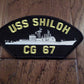 USS SHILOH CG-67 U.S NAVY SHIP HAT PATCH U.S.A MADE HEAT TRANSFER