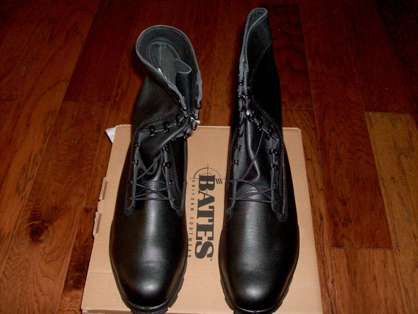 NEW U.S MILITARY STEEL TOE BLACK LEATHER COMBAT BOOTS BATES SIZE 15 MEDIUM WIDTH