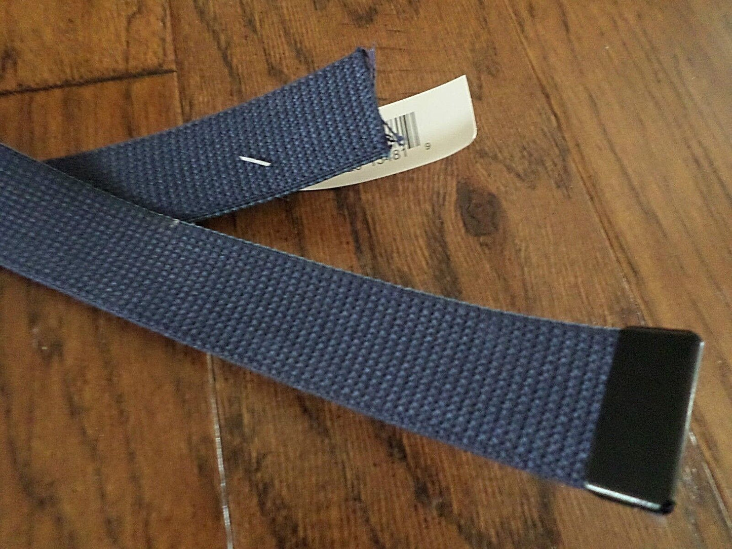 MILITARY ISSUE BLUE WEB BELT BLACK TIP NAVY OR AIR FORCE TROUSER BELT USA MADE