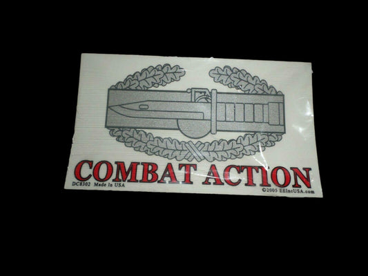 U.S MILITARY ARMY COMBAT ACTION BADGE WINDOW DECAL BUMPER STICKER CAB USA MADE