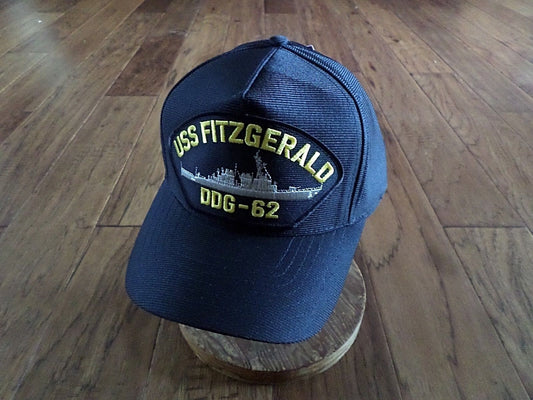 USS FITZGERALD DDG-62 NAVY SHIP HAT U.S MILITARY OFFICIAL BALL CAP U.S.A MADE