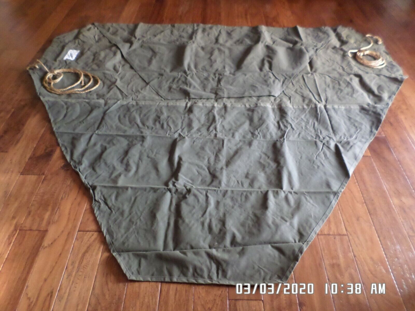 U.S ARMY CANVAS COVER GENERAL PURPOSE TENT COVER STORAGE TARP FLOOR MILITARY