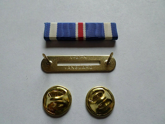 DISTINGUISHED FLYING CROSS RIBBON WITH BRASS RIBBON HOLDER U.S MILITARY VETERAN