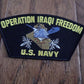 OPERATION IRAQI FREEDOM U.S NAVY SHIP HAT PATCH USA MADE OIF HEAT TRANSFER