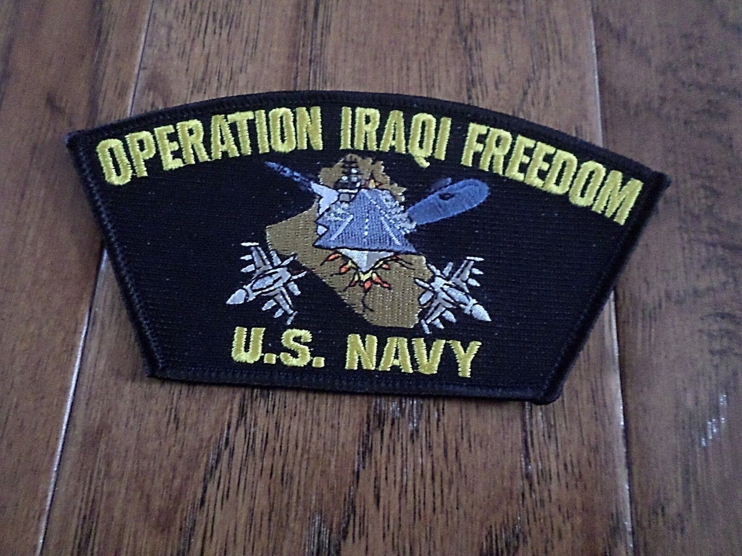 OPERATION IRAQI FREEDOM U.S NAVY SHIP HAT PATCH USA MADE OIF HEAT TRANSFER