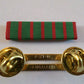 FRENCH CROIX DE GUERRE RIBBON WITH BRASS RIBBON HOLDER U.S MILITARY VETERAN