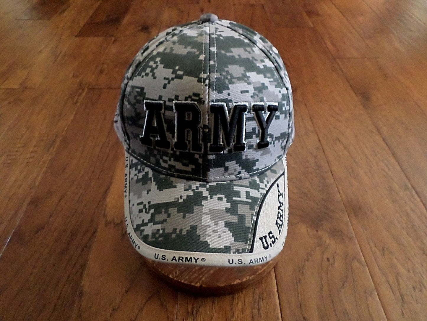 U.S ARMY HAT 3-D RAISED LETTERS TAPED BILL MILITARY BALL CAP ACU CAMOUFLAGE