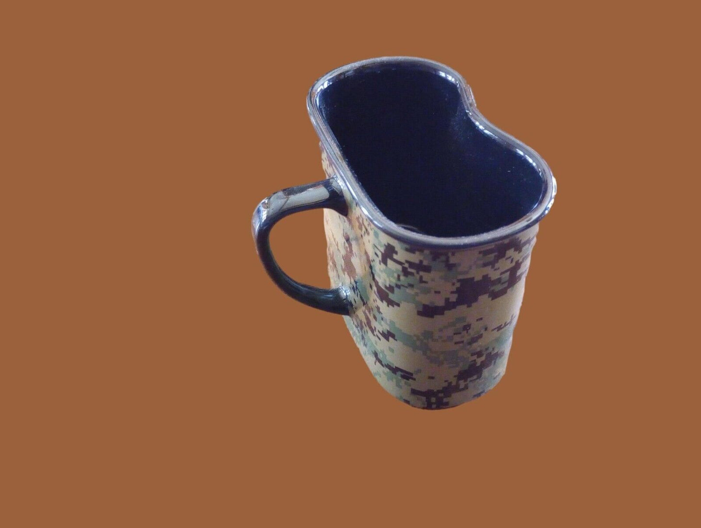 Marine Corps Canteen Cup Coffee Mug Ceramic Digital Woodland Camo USMC EGA