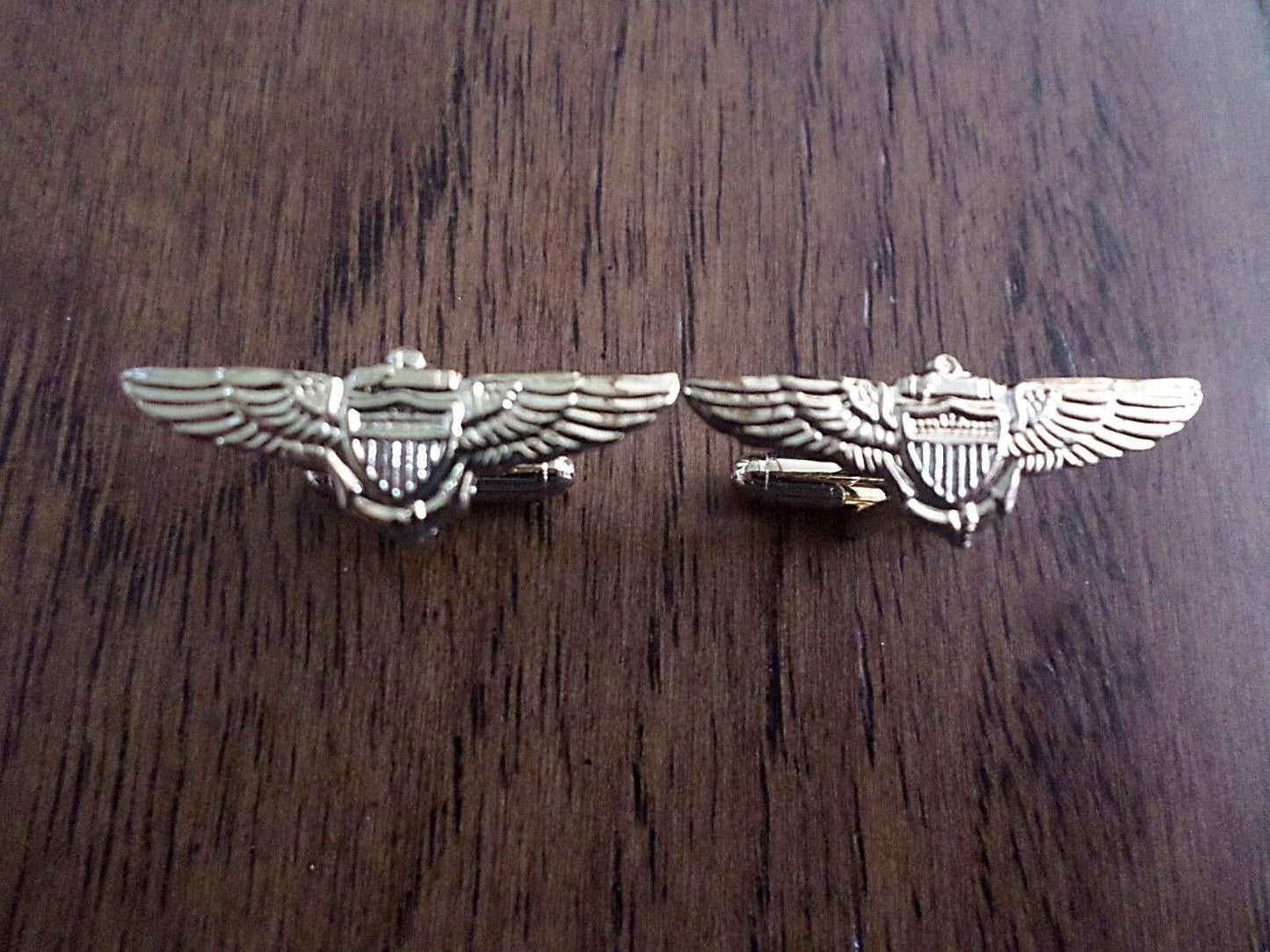 U.S MILITARY NAVY PILOT WINGS CUFFLINKS WITH JEWELRY BOX 1 SET CUFF LINKS BOXED