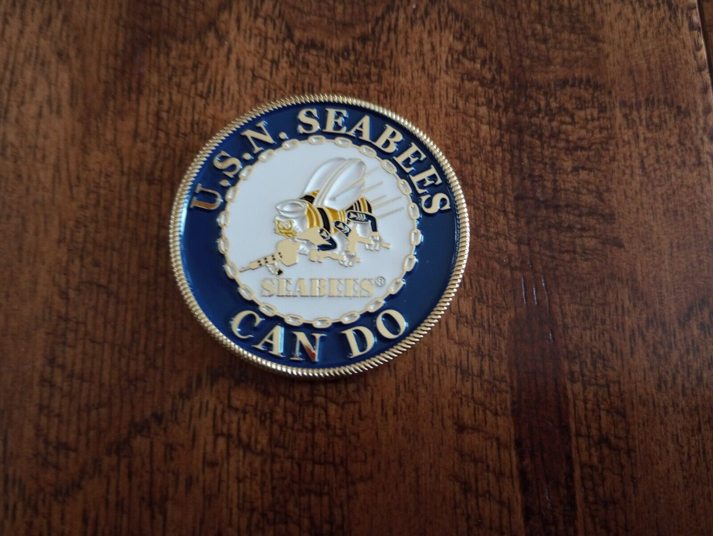 UNITED STATES MILITARY NAVY SEABEES CAN DO CHALLENGE COIN NEW IN PACKAGE