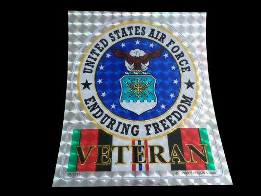 U.S AIR FORCE VETERAN OEF ENDURING FREEDOM WINDOW DECAL STICKER U.S.A MADE