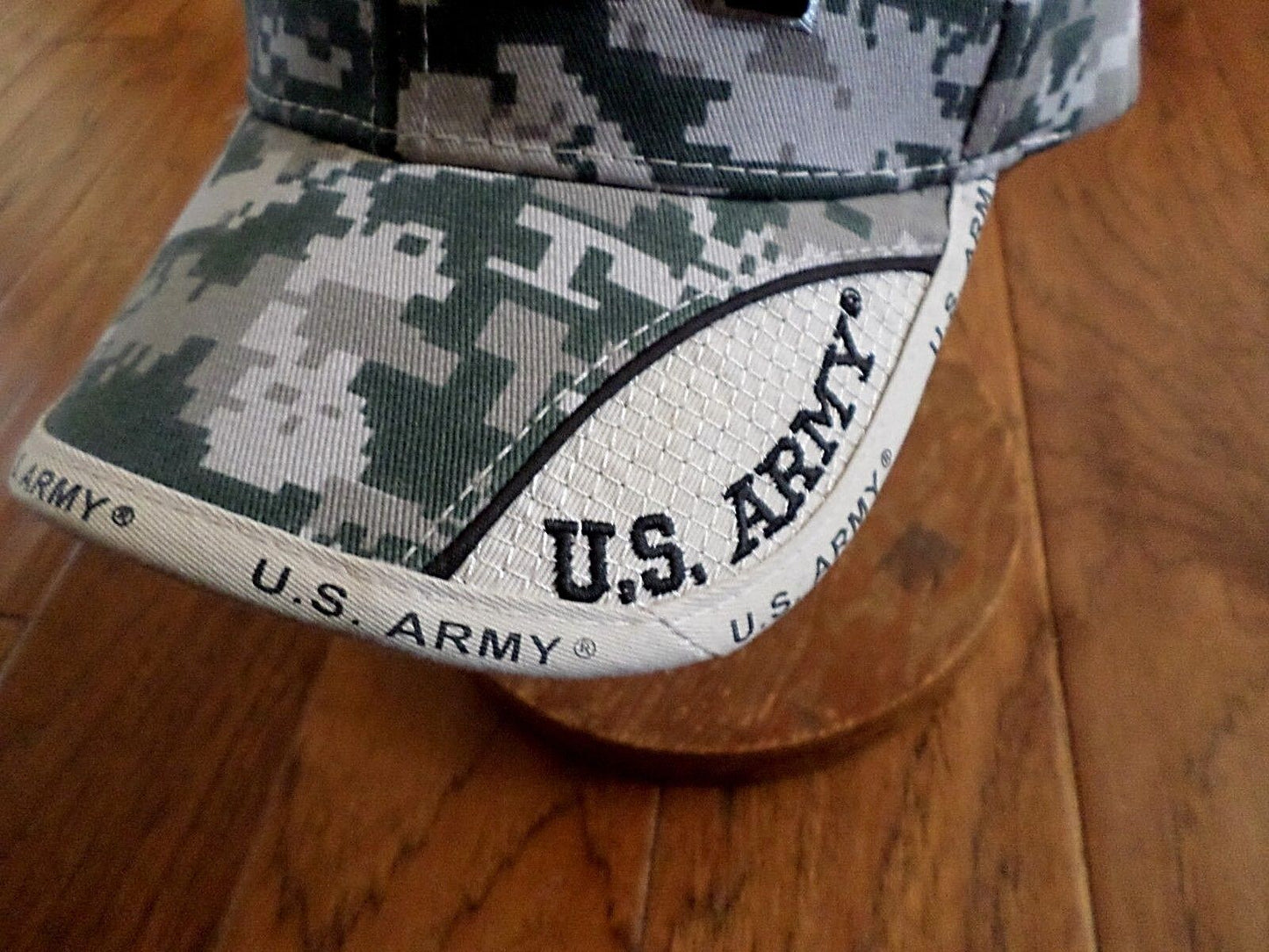 U.S ARMY HAT 3-D RAISED LETTERS TAPED BILL MILITARY BALL CAP ACU CAMOUFLAGE