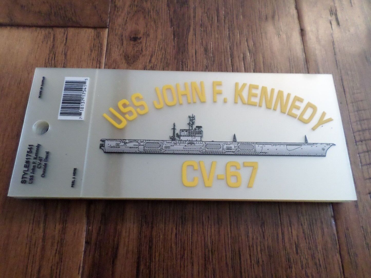 U.S MILITARY NAVY SHIP USS JOHN F. KENNEDY CV-67 WINDOW DECAL BUMPER STICKER