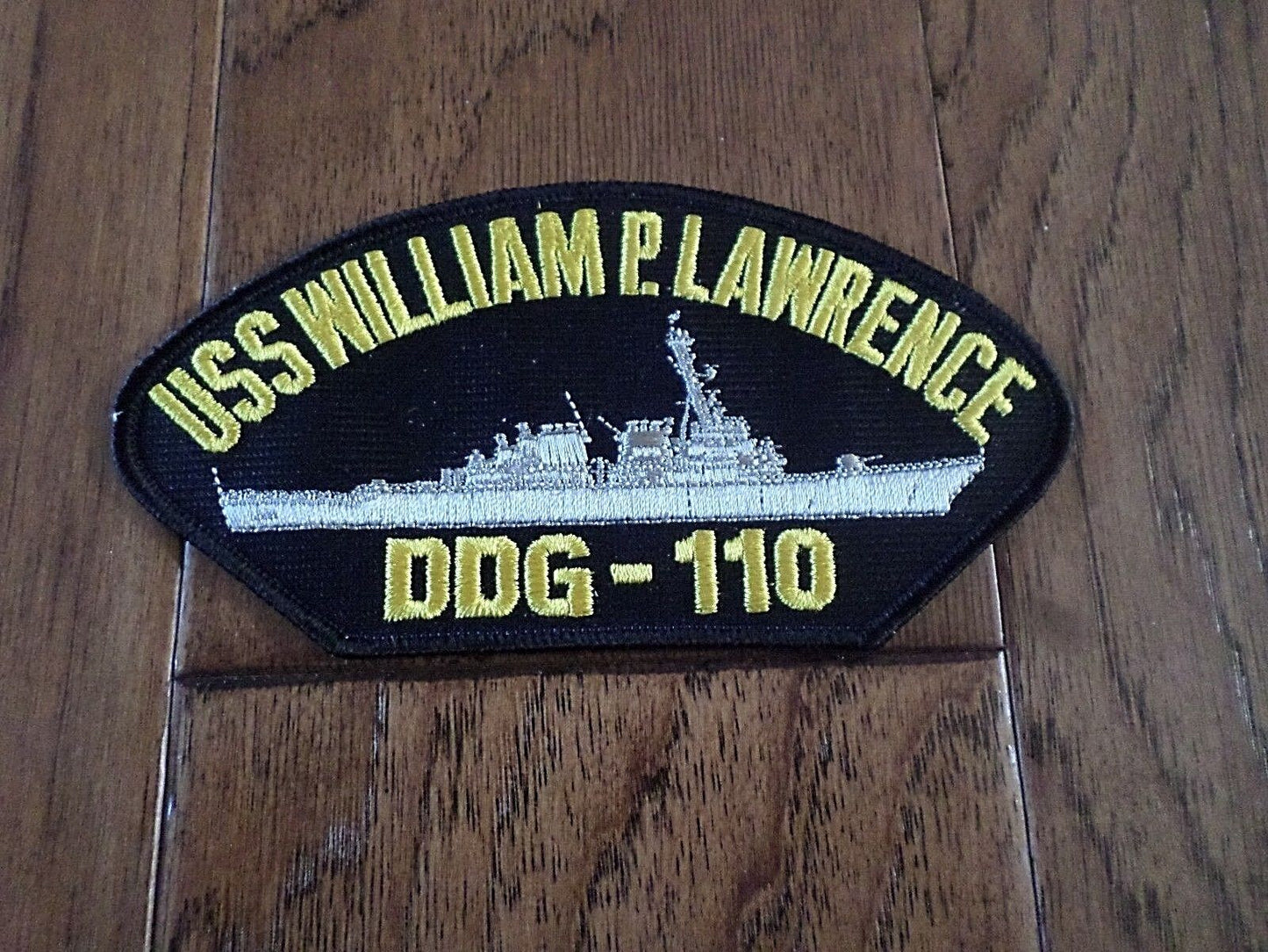 U.S NAVY SHIP HAT PATCH. USS WILLIAM P. LAWRENCE DDG-110 SHIP PATCH U.S.A MADE