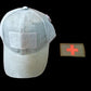 MEDIC RED CROSS MILITARY HAT OD GREEN MASH BASEBALL CAP H&L PATCH
