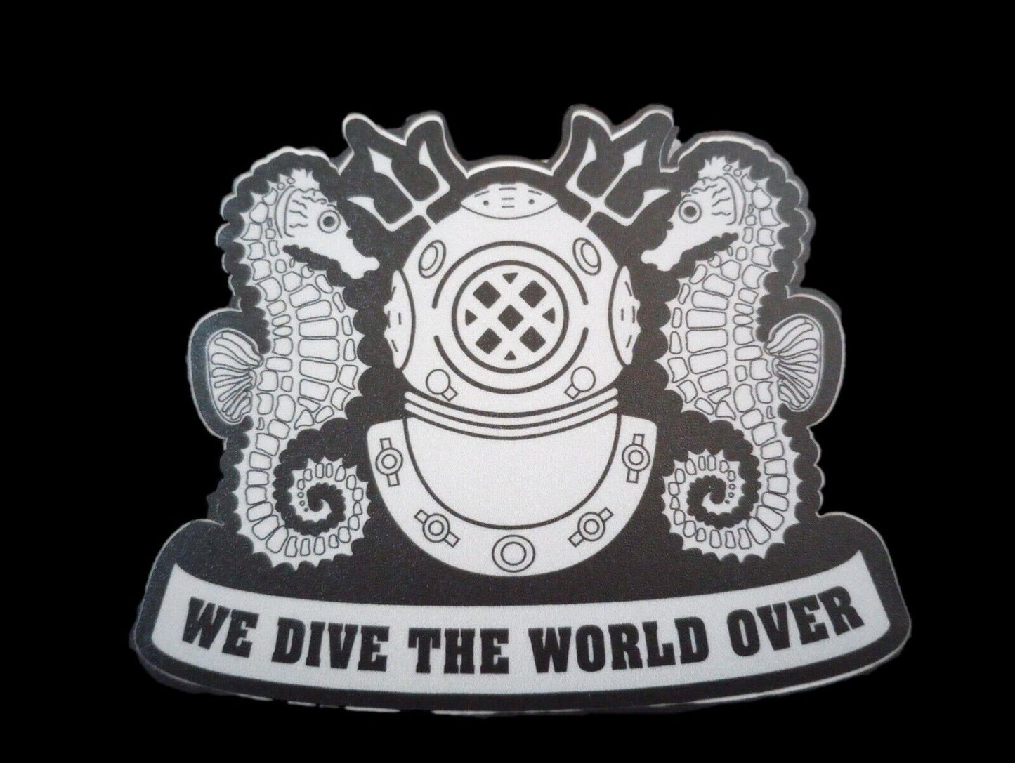 U.S MILITARY NAVY MASTER DEEP SEA DIVER WINDOW DECAL STICKER 5.25" X 4.25"