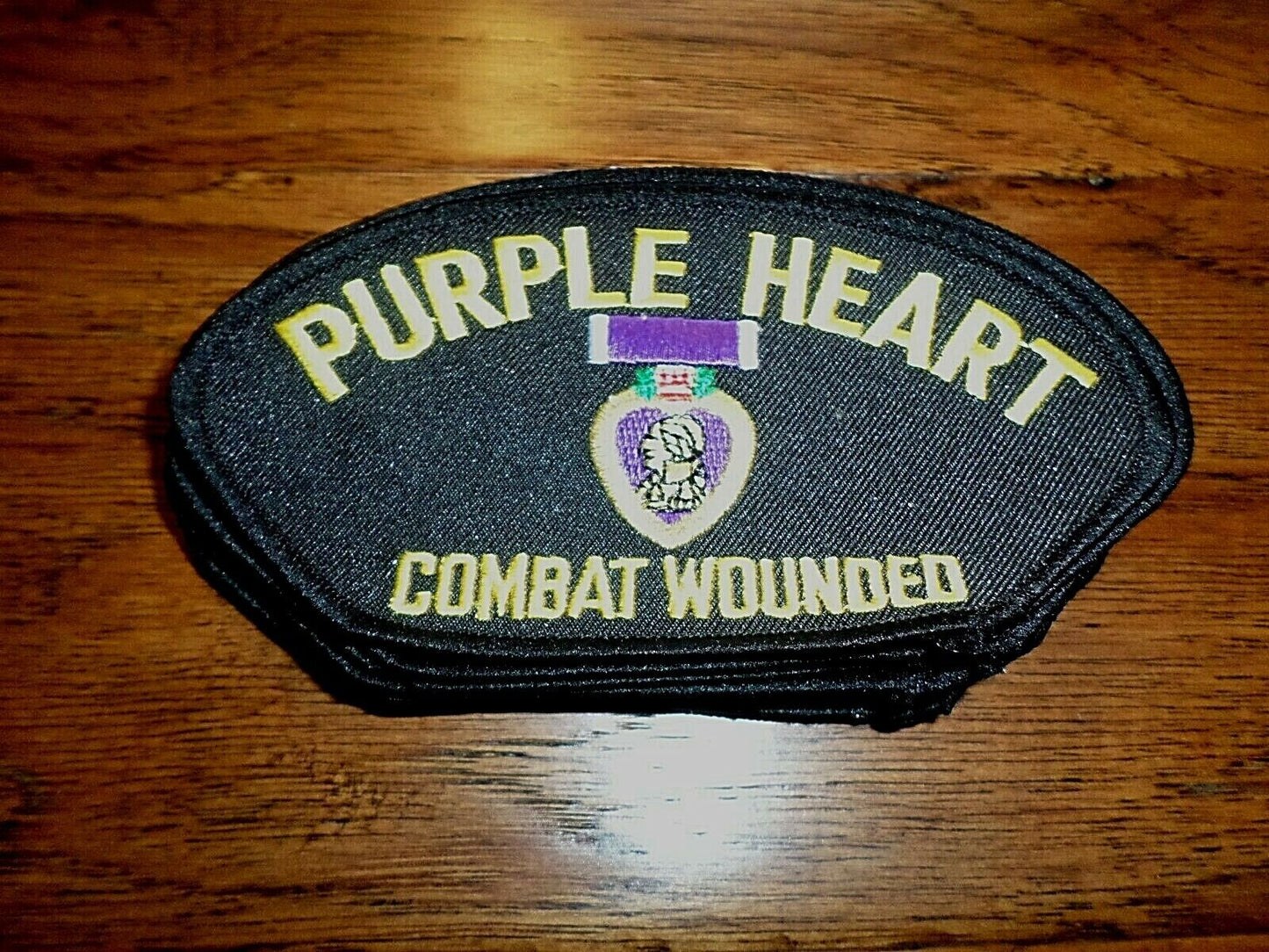 U.S MILITARY PURPLE HEART HAT PATCH COMBAT WOUNDED HEAT TRANSFER NEW IN BAGS