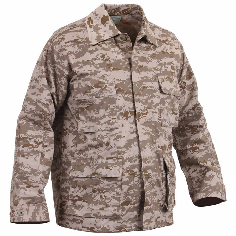 MILITARY STYLE DIGITAL DESERT BDU CAMOUFLAGE FATIGUE SHIRT /JACKET