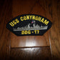 U.S NAVY SHIP HAT PATCH USS CONYNGHAM DDG-17 SHIP PATCH U.S.A MADE HEAT TRANSFER