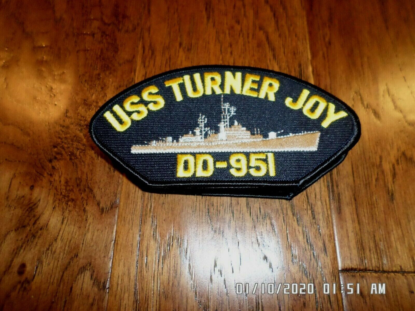 U.S NAVY SHIP HAT PATCH USS TURNER JOY DD-951 SHIP PATCH HEAT TRANSFER