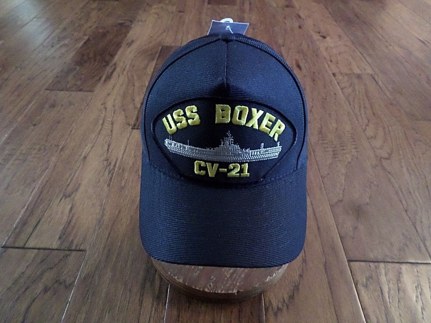 USS BOXER CV-21 NAVY SHIP HAT U.S MILITARY OFFICIAL BALL CAP U.S.A MADE