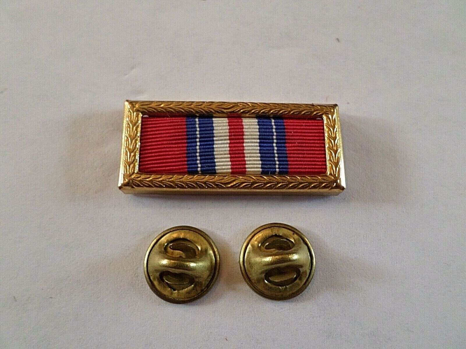 ARMY VALOROUS UNIT AWARD RIBBON WITH BRASS RIBBON HOLDER U.S MILITARY ...