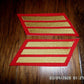 MARINE CORPS SERVICE STRIPES SLEEVE PATCHES DRESS BLUES UNIFORM RANK 12 YEARS