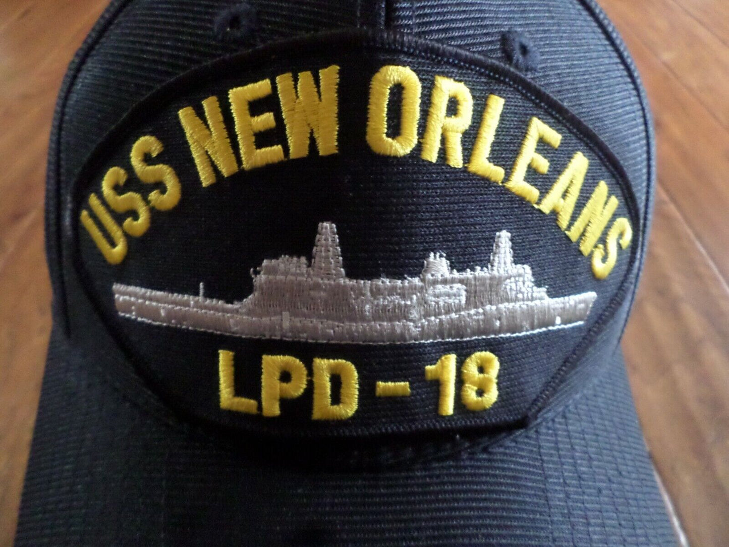 USS NEW ORLEANS LPD-18 NAVY SHIP HAT U.S MILITARY OFFICIAL BALL CAP U.S.A MADE