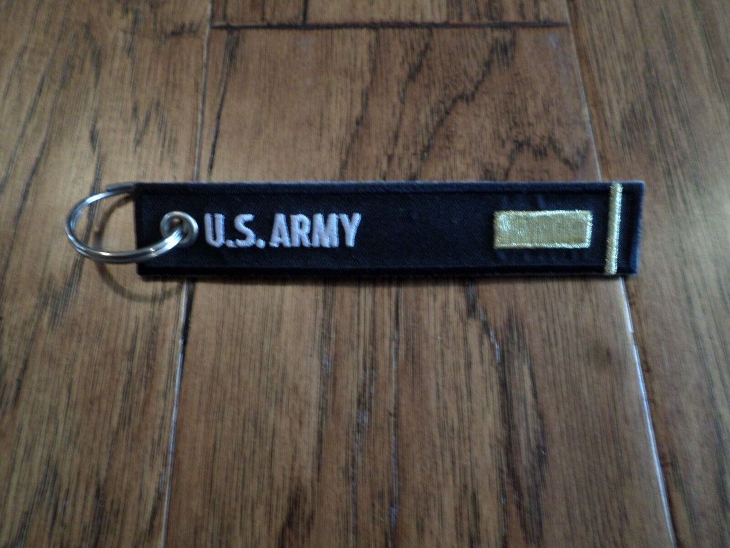 U.S MILITARY ARMY 2nd LIEUTENANT KEY CHAIN KEY RING FOB 5 1/2" X 1" INCHES