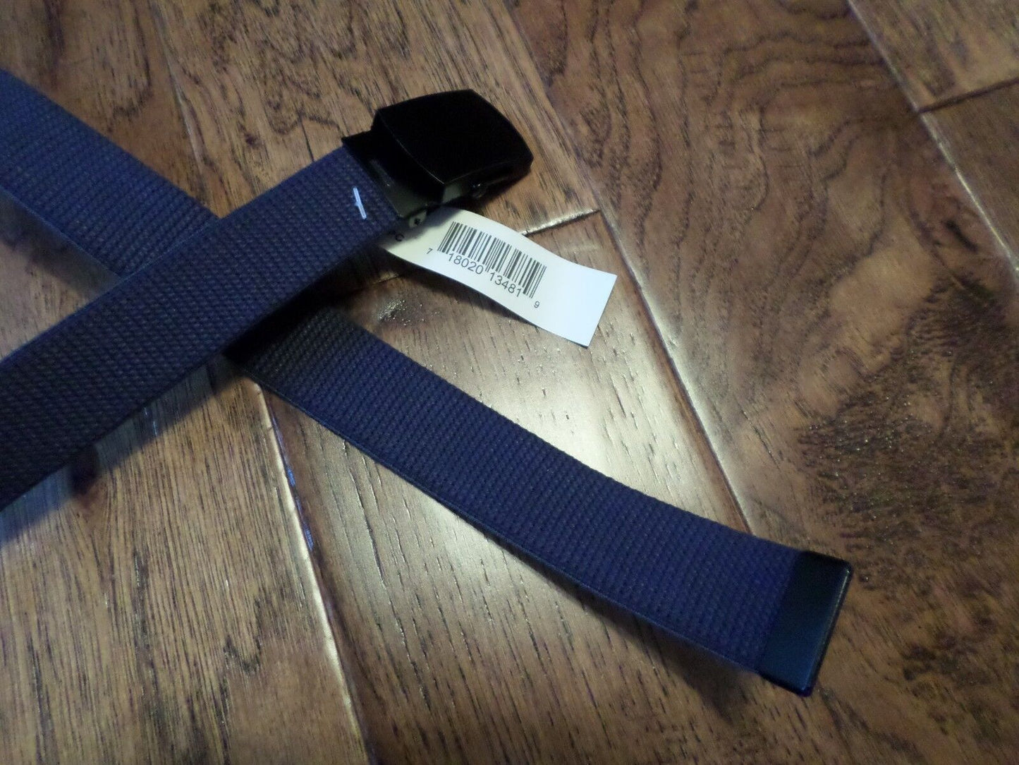 U.S MILITARY ISSUE BLUE WEB  BELT WITH BLACK ROLLER BUCKLE NAVY OR AIR FORCE