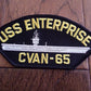 U.S NAVY SHIP HAT PATCH USS ENTERPRISE CVAN-65 CARRIER USA MADE HEAT TRANSFER