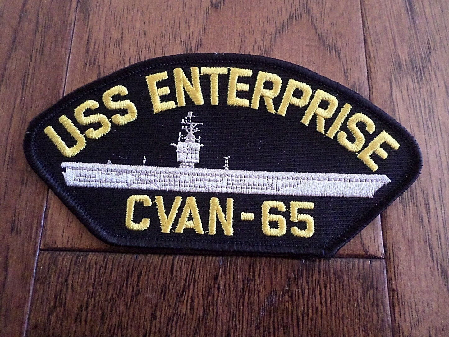 U.S NAVY SHIP HAT PATCH USS ENTERPRISE CVAN-65 CARRIER USA MADE HEAT TRANSFER