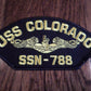 U.S NAVY USS COLORADO SSN-788 SUBMARINE HAT PATCH U.S.A MADE