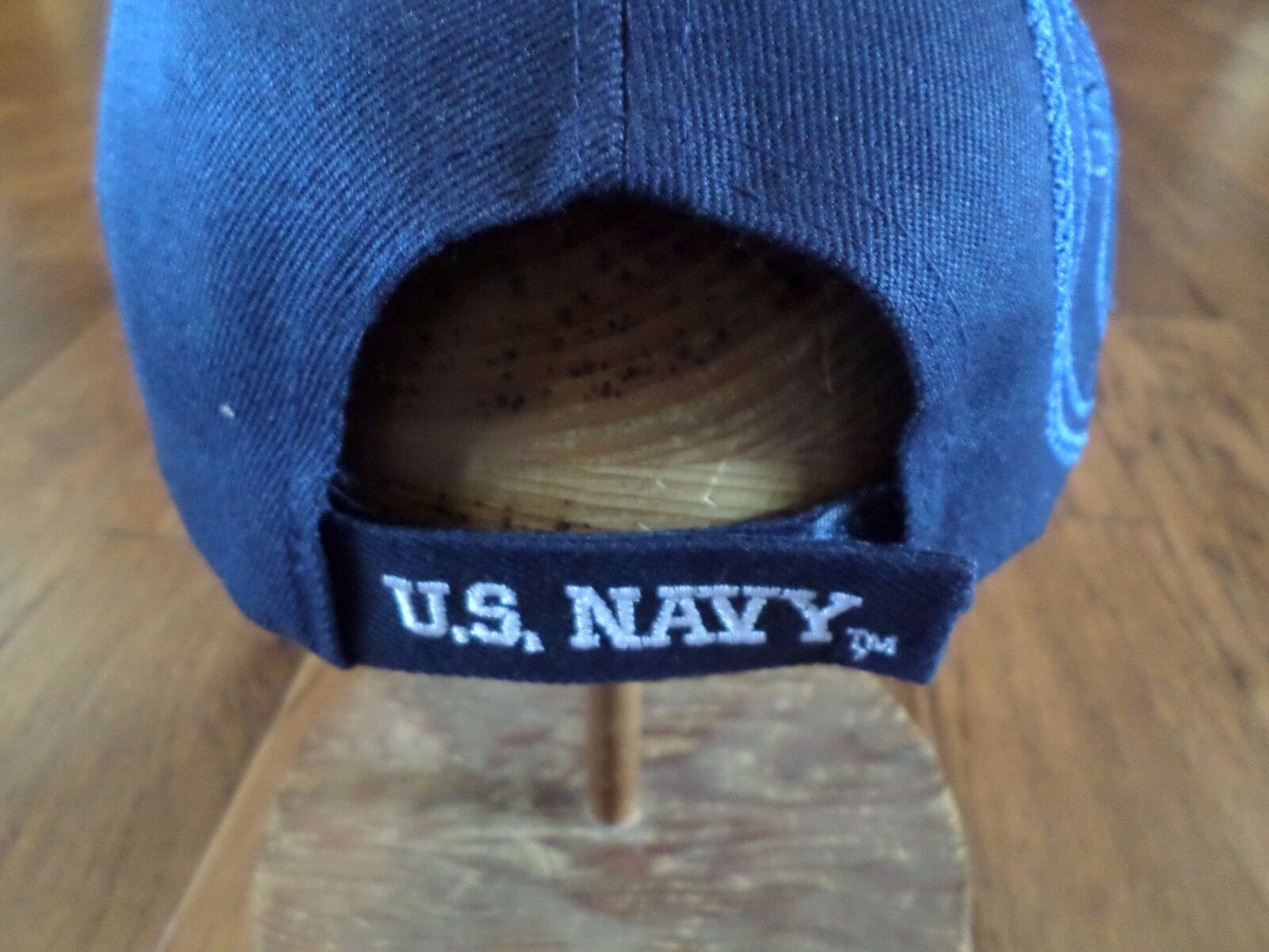 U.S NAVY BLUE HAT CAP 3D NAVY ON FRONT U.S NAVY EMBROIDERED ON BILL AND BACK